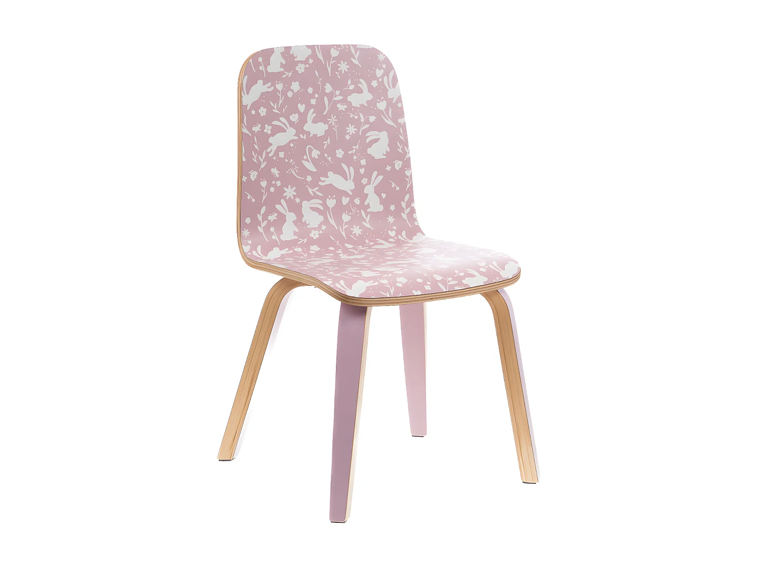 Chaise enfant rose lapin (lot de 2)