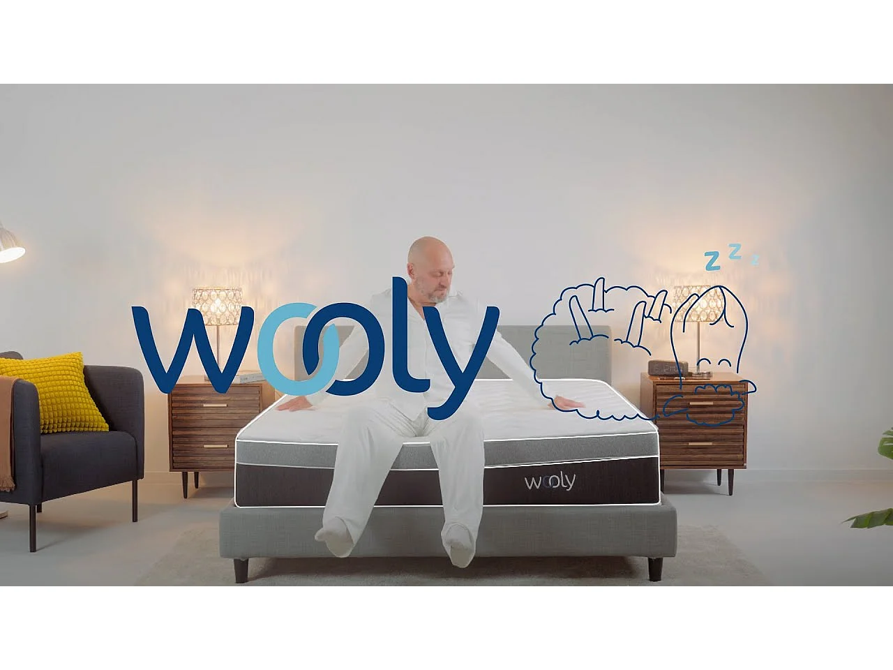 Matelas Wooly Level 135x190 cm - Hybride - 30 CM - Ressorts ensachés - Thermorégulant - Mousse en mémoire de Gel rafraîchissant - HR - Laine - Latex