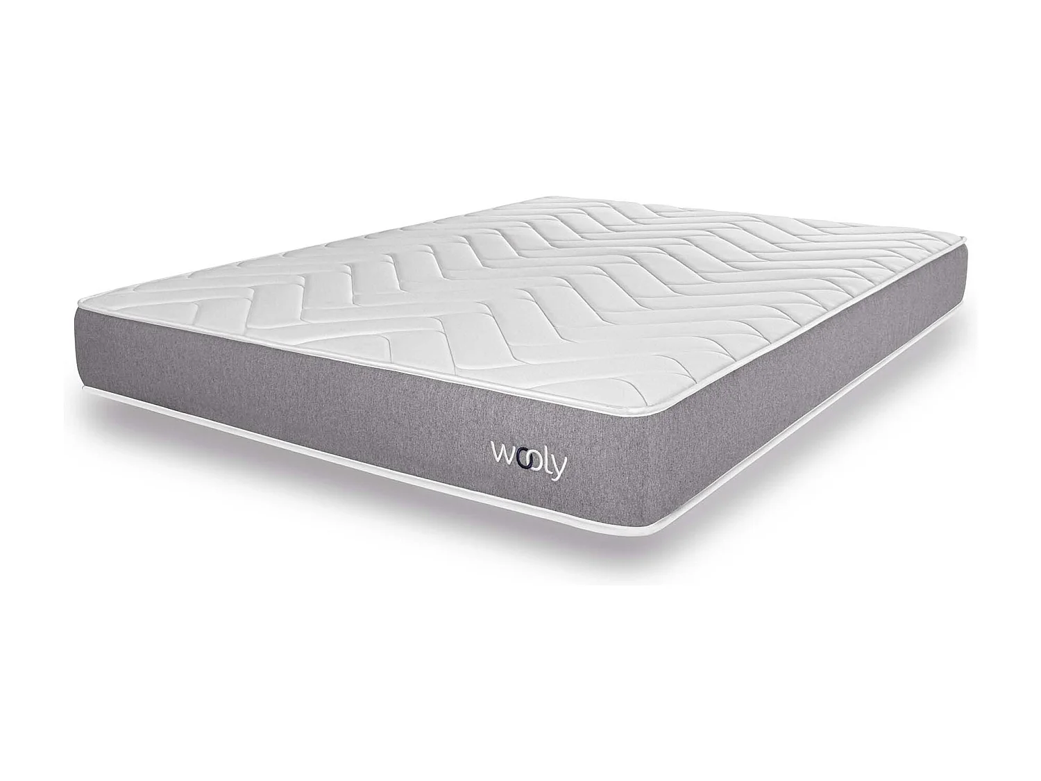 Matelas Wooly One XL 140x190 cm - Epaisseur 30 cm - Ferme - 7 Zones de Confort en Mousse mémoire adaptative - HR 35 kg - Latex - Face été/Hiver