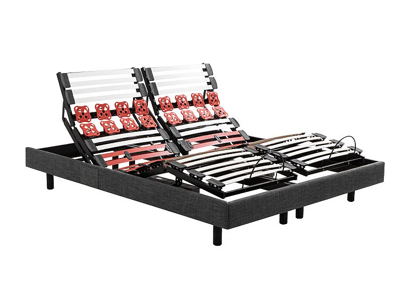 Sommier Électrique Epeda ESCAPADE Chiné Gris 2x80x200