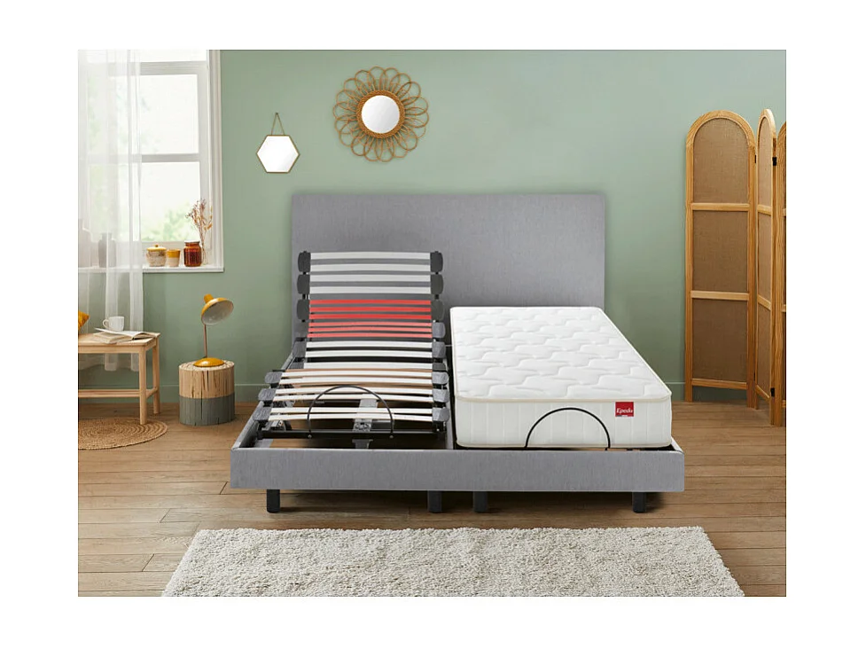 Sommier Électrique Epeda HORIZON Gris Impérial 2x90x200