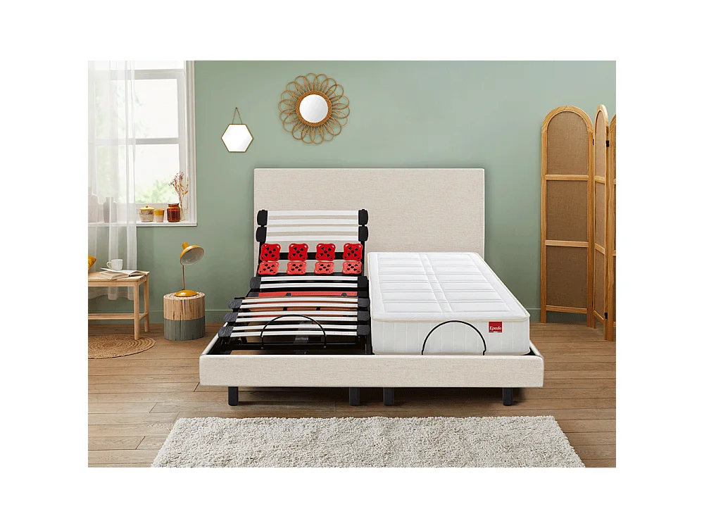 Sommier Électrique Epeda ESCAPADE Gris Impérial 2x80x200