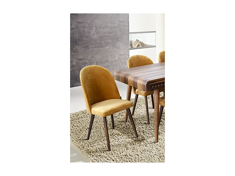 Stuhl Capri/Schwarz/Grau/Gelb/Braun