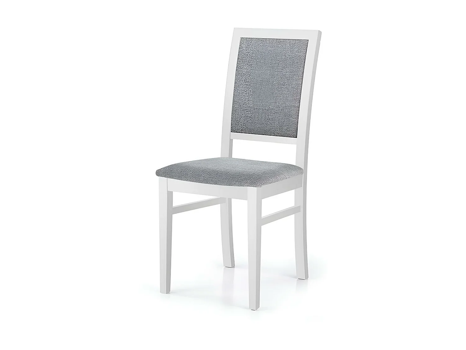 Chaise Sylwek/Bois&Tissu/Blanc