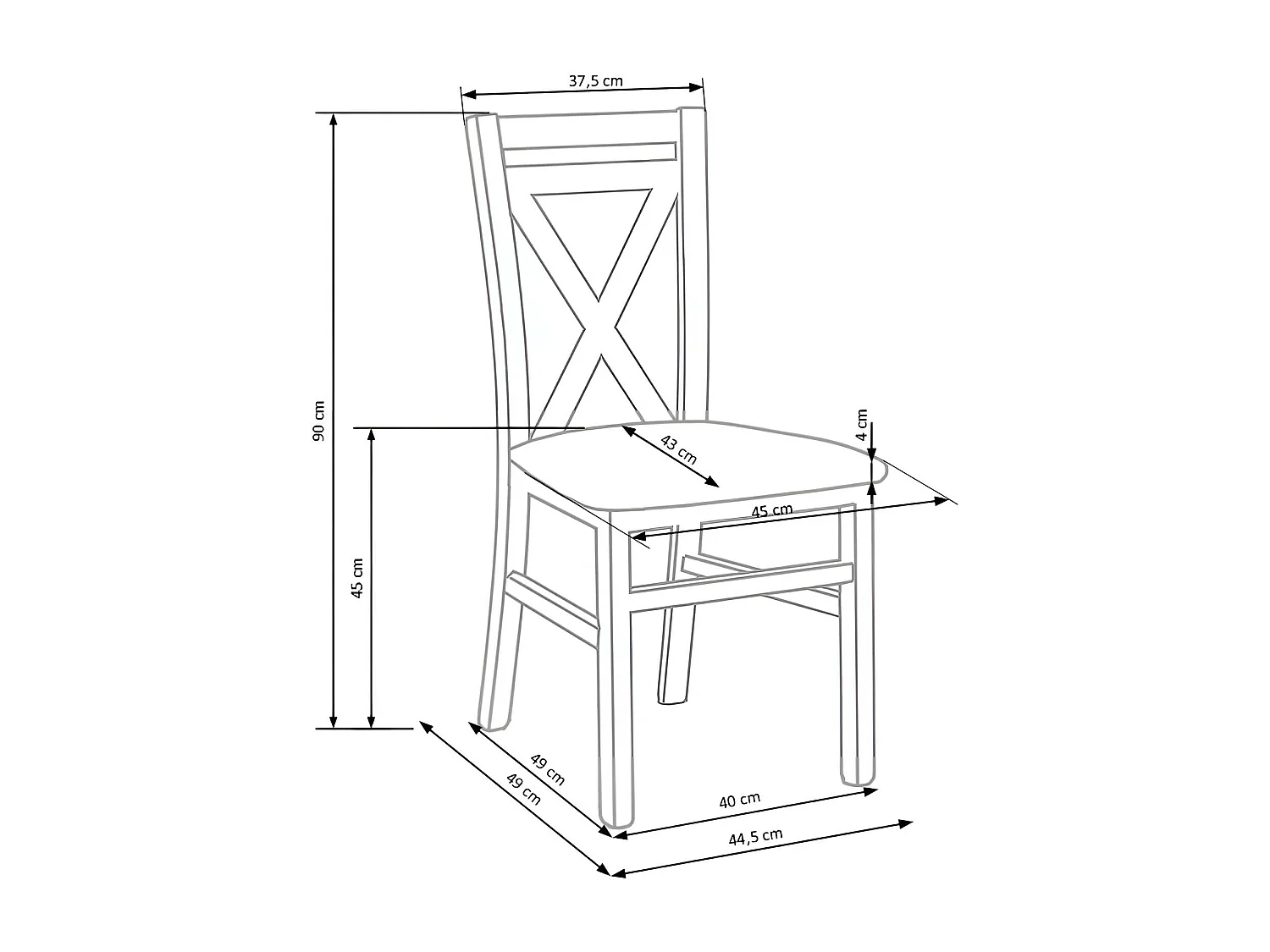 Stuhl Darius/Dunkelbraun