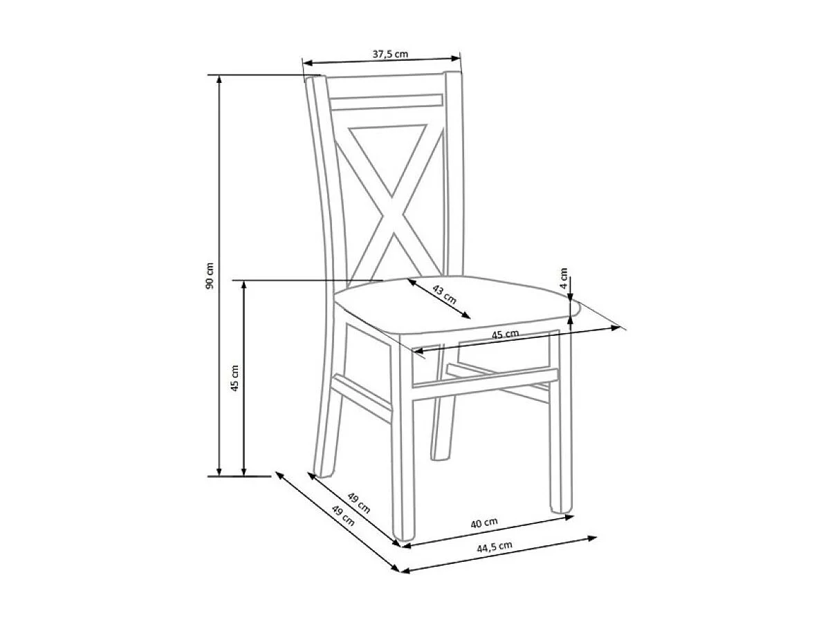 Stuhl Darius/Dunkelbraun