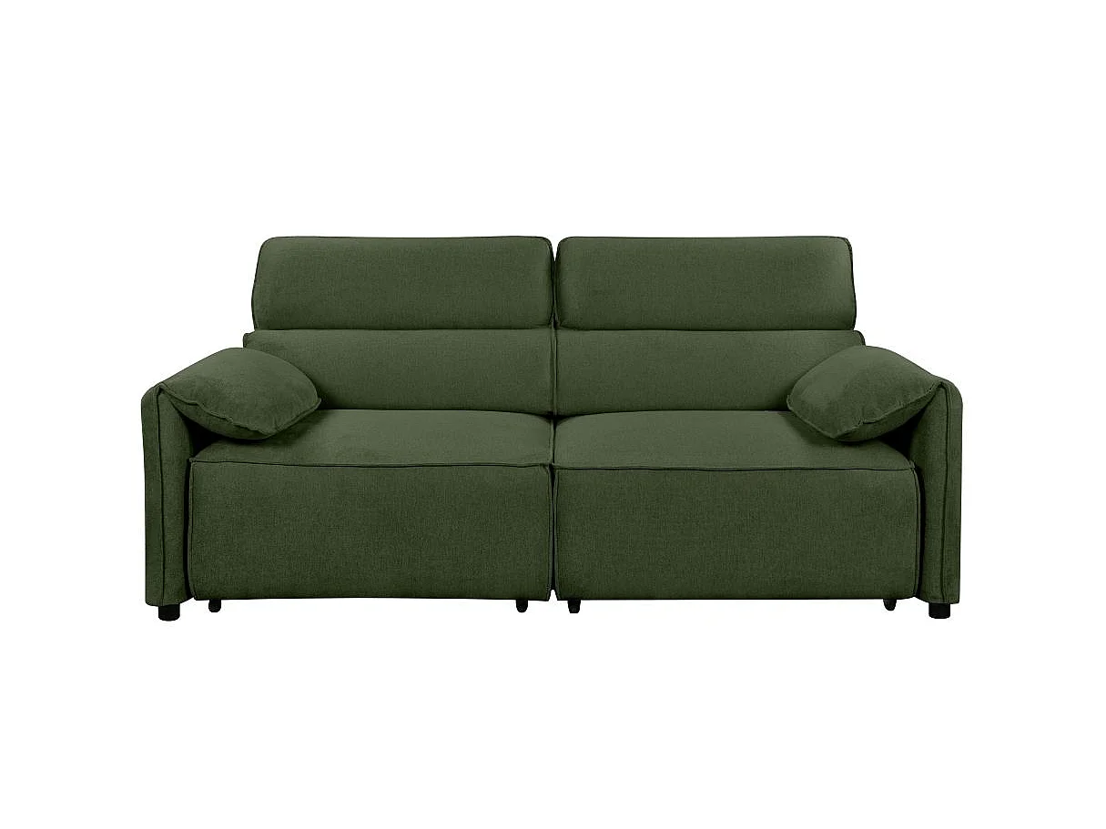 Canapé 3 places en tissu vert VALENTIN