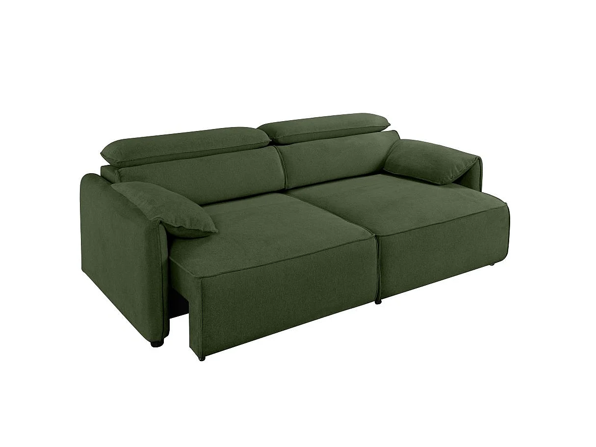 Canapé 3 places en tissu vert VALENTIN