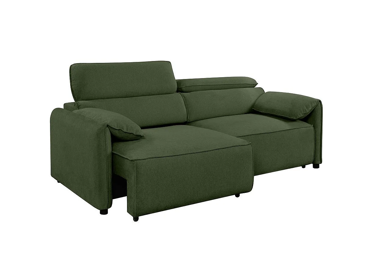 Canapé 3 places en tissu vert VALENTIN