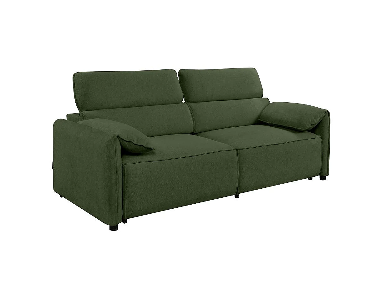 Canapé 3 places en tissu vert VALENTIN