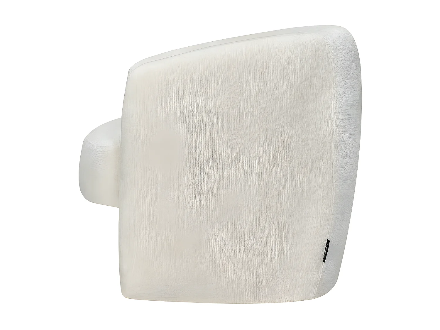 Fauteuil Louison en tissu bouclette - Blanc - L87 x 77 x 75cm - Loungitude