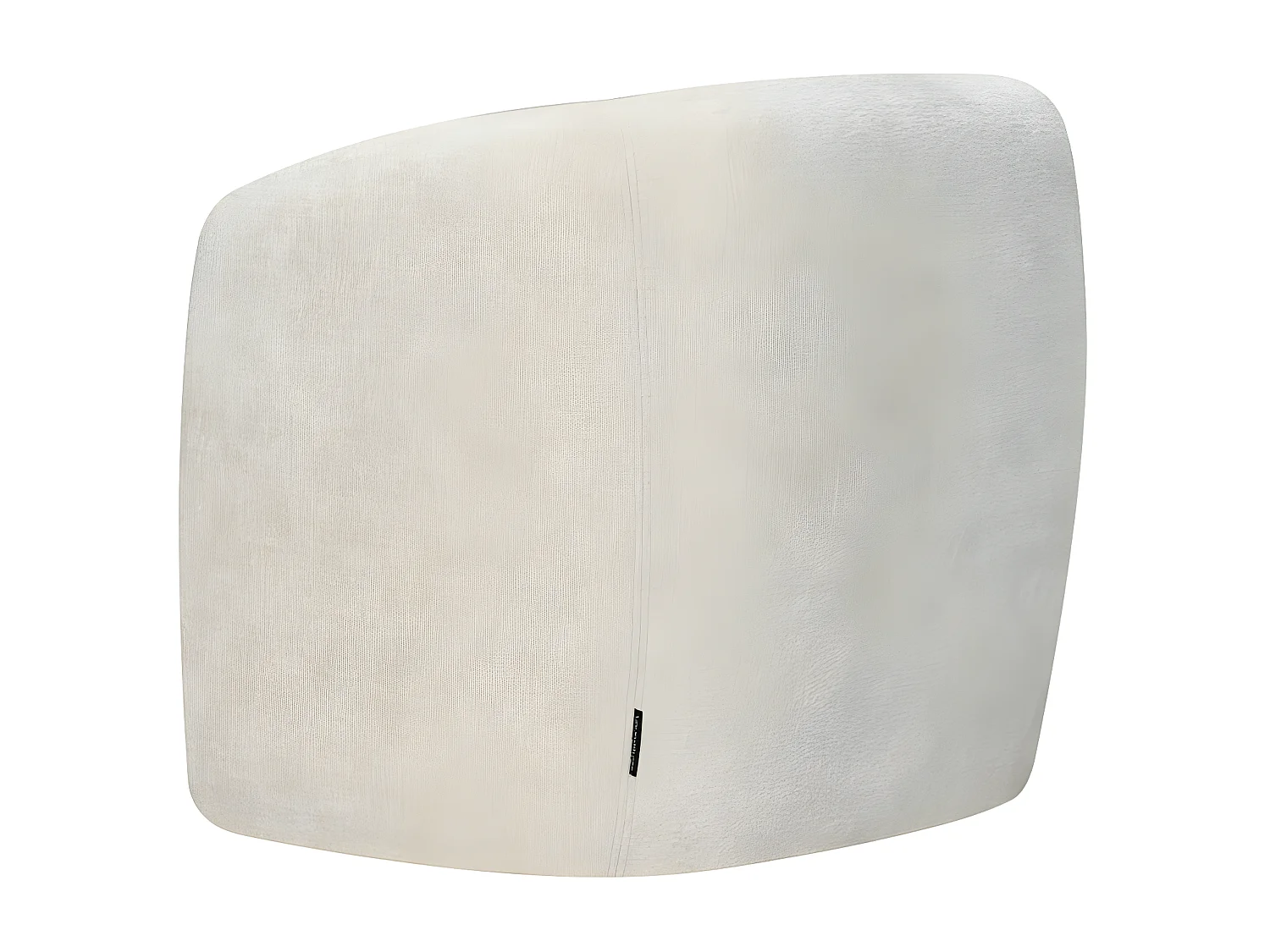 Fauteuil Louison en tissu bouclette - Blanc - L87 x 77 x 75cm - Loungitude