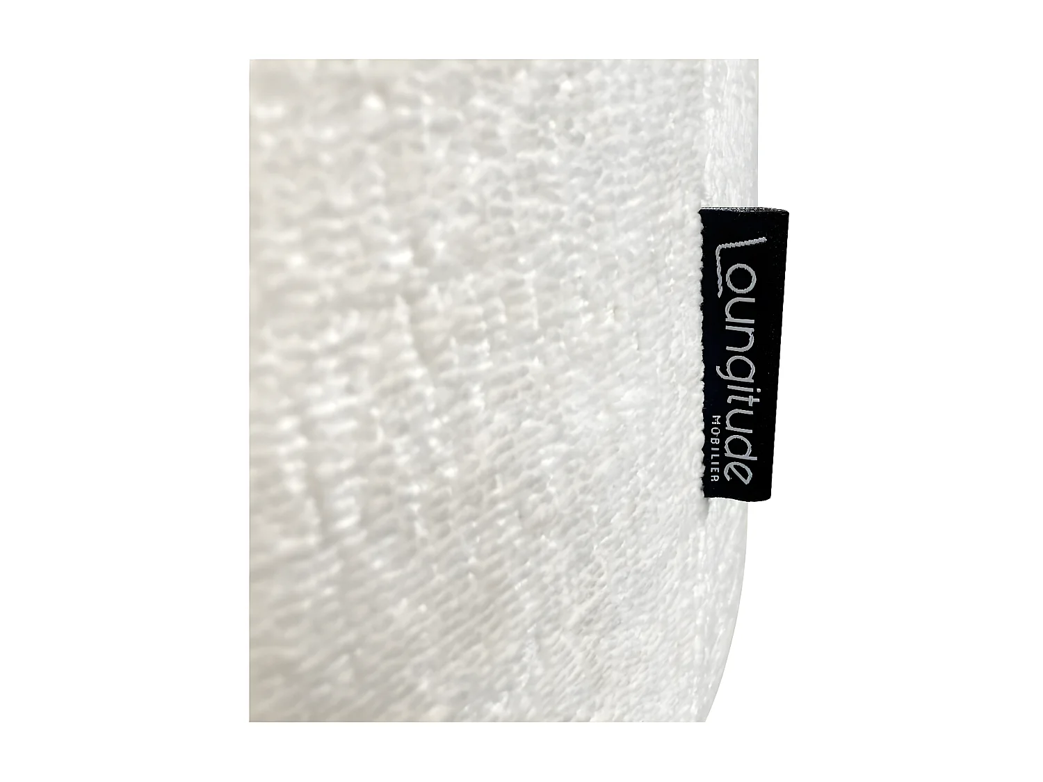 Fauteuil Louison en tissu bouclette - Blanc - L87 x 77 x 75cm - Loungitude