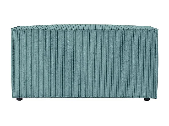 Pouf en velours côtelé Clarisse - Bleu clair - L90 x P50 x H41cm - Loungitude