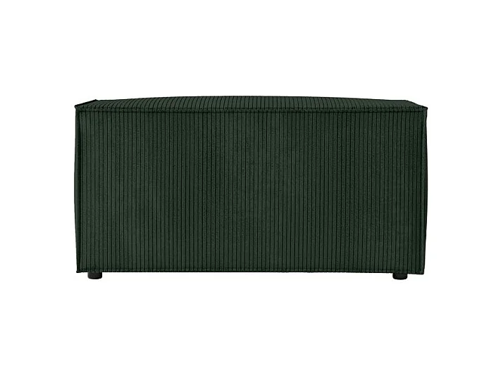 Pouf en velours côtelé Clarisse - Vert foncé - L90 x P50 x H41cm - Loungitude