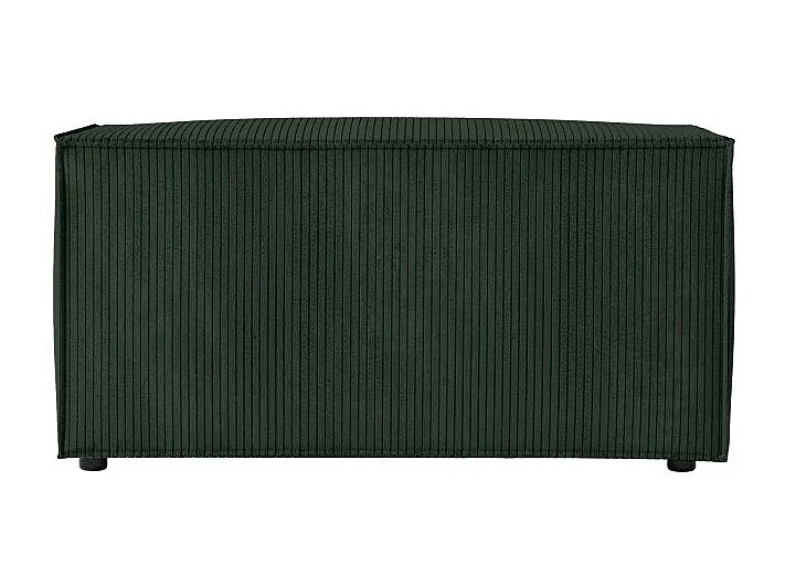 Pouf en velours côtelé Clarisse - Vert foncé - L90 x P50 x H41cm - Loungitude