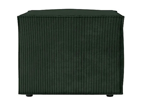 Pouf en velours côtelé Clarisse - Vert foncé - L90 x P50 x H41cm - Loungitude