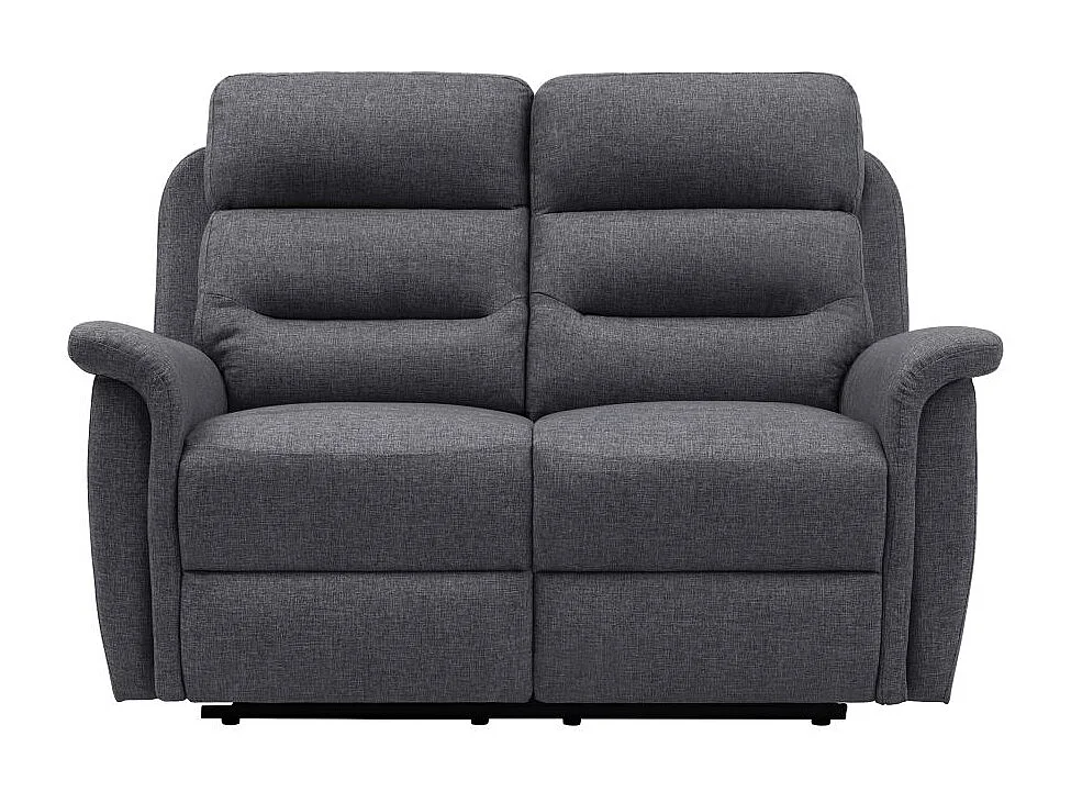 Ensemble canapés relax manuels Léon 3 + 2 places en tissu Gris anthracite - Loungitude