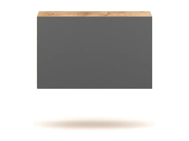 Petit meuble de rangement suspendu BRACA chêne et gris anthracite 40cm