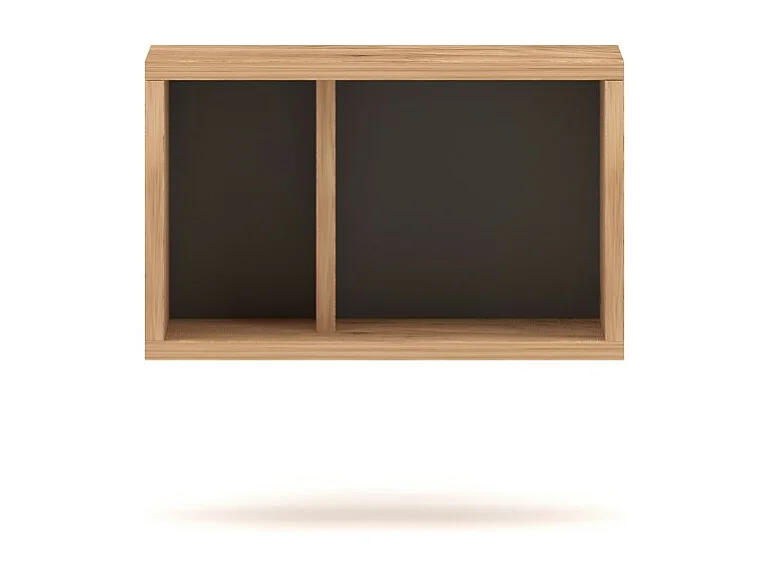 Petit meuble de rangement suspendu BRACA chêne et gris anthracite 40cm