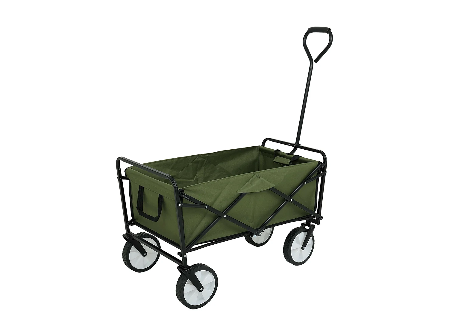 Carrello da spiaggia pieghevole TYRS con ruote in plastica portata massima 120 kg colore verde