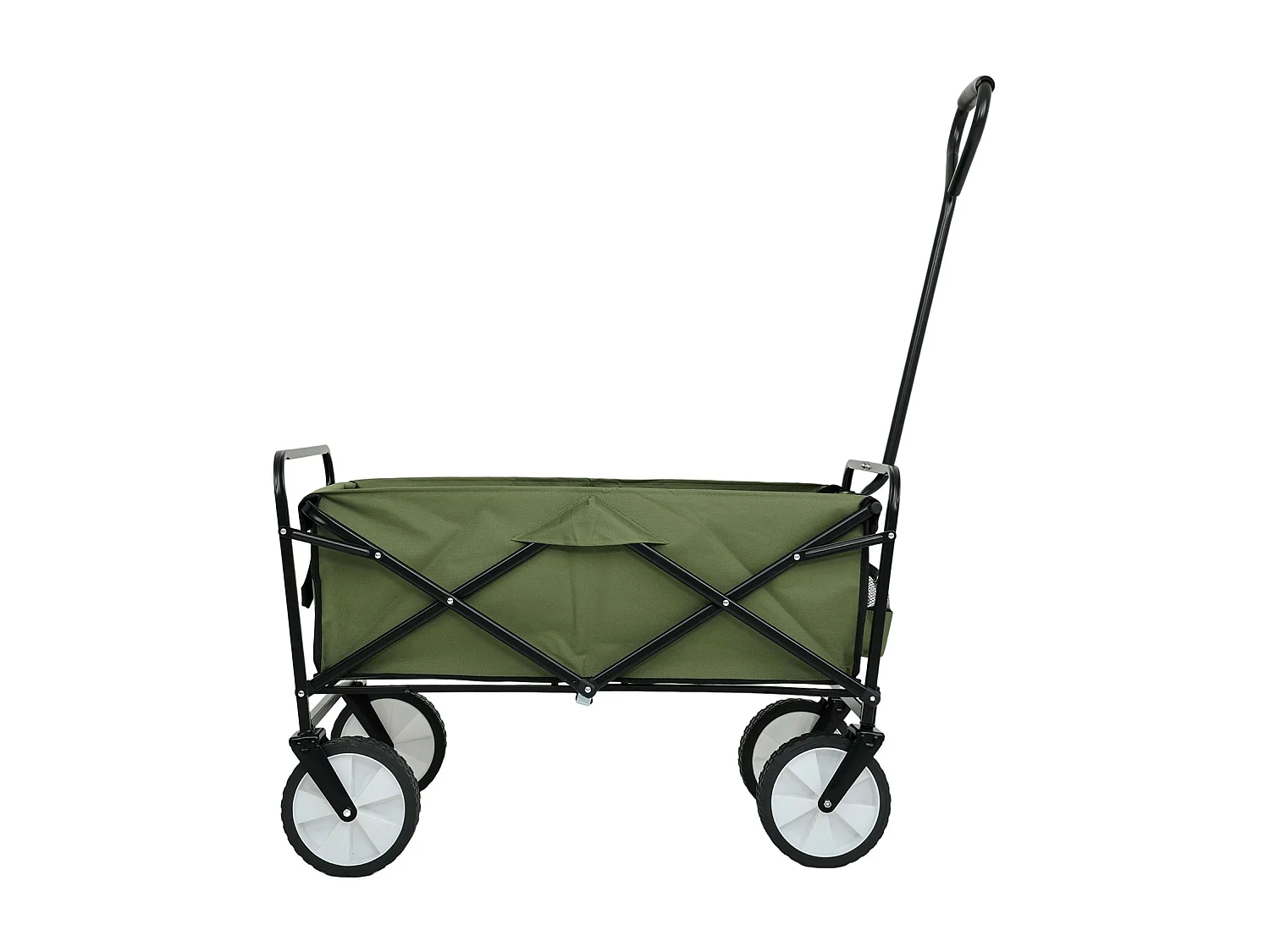 Carrello da spiaggia pieghevole TYRS con ruote in plastica portata massima 120 kg colore verde