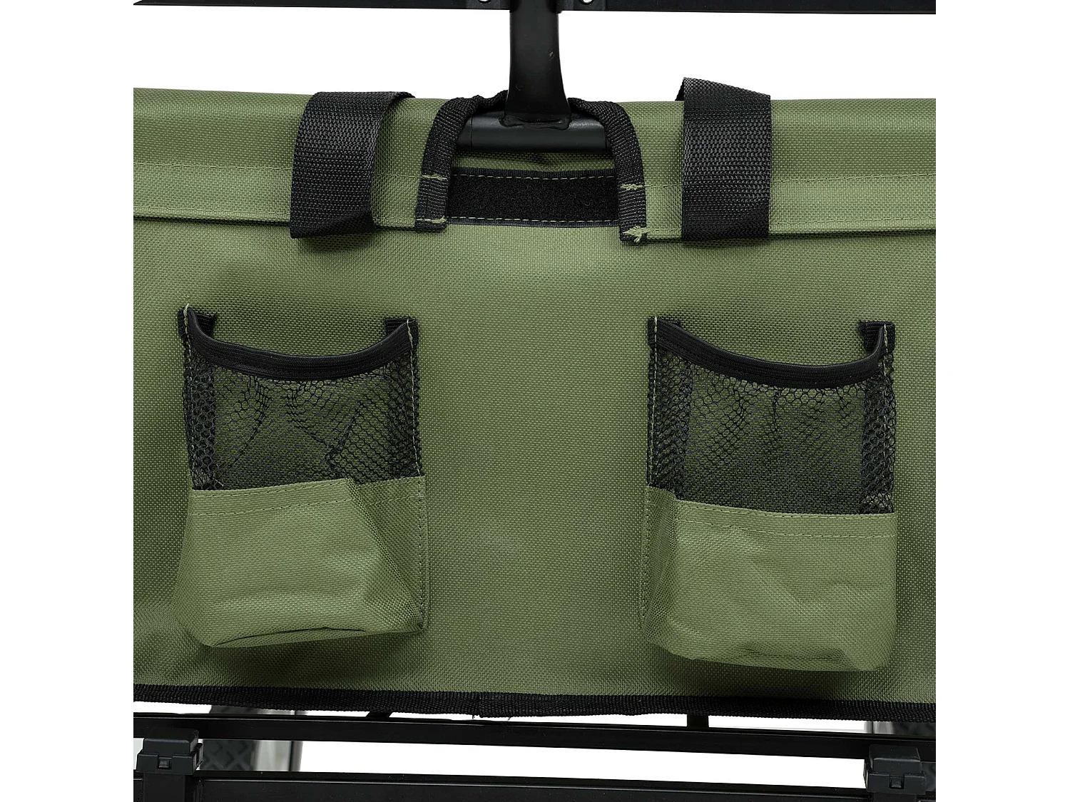 Transportwagen opvouwbaar TYRS / Groene Inklapbare Bolderwagen met Duwstang / Draagkracht 110 kg - 145 l / 50 x 59 x 88 cm