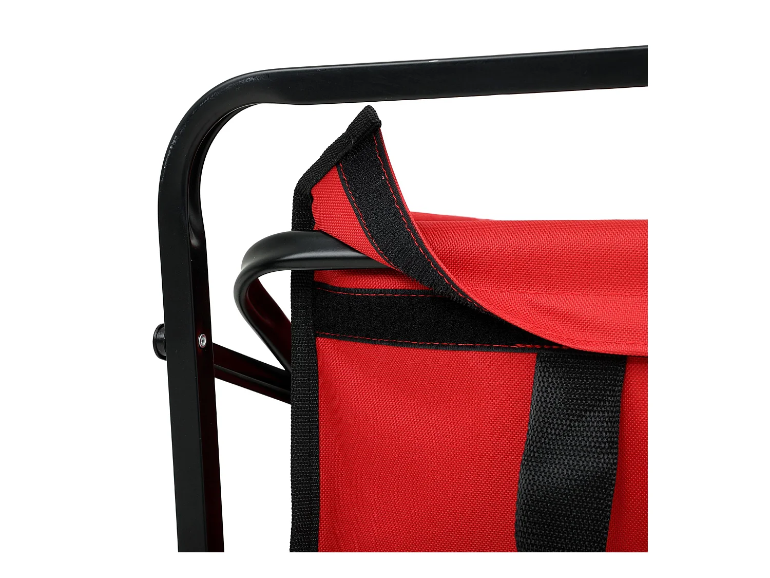 Chariot pliable de plage avec roues en plastique et charge maximale de 120 kg en rouge