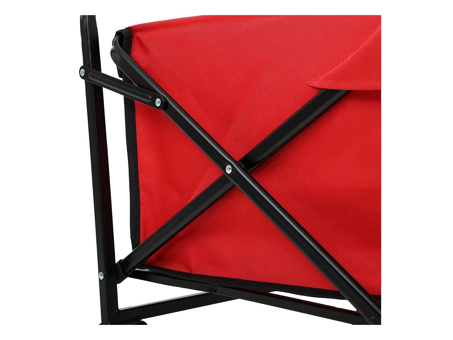 Chariot pliable de plage avec roues en plastique et charge maximale de 120 kg en rouge