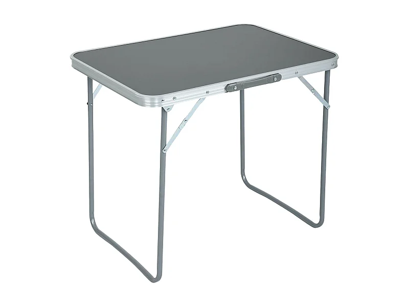 Der klappbare Campingtisch aus Aluminium in Grau B70 x H60 x T50 cm