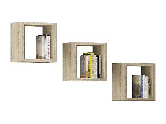 Półka AKORD K25 Dąb Sonoma 25 cm kolor Dąb Sonoma mat 3 półki 25x15x25 cm