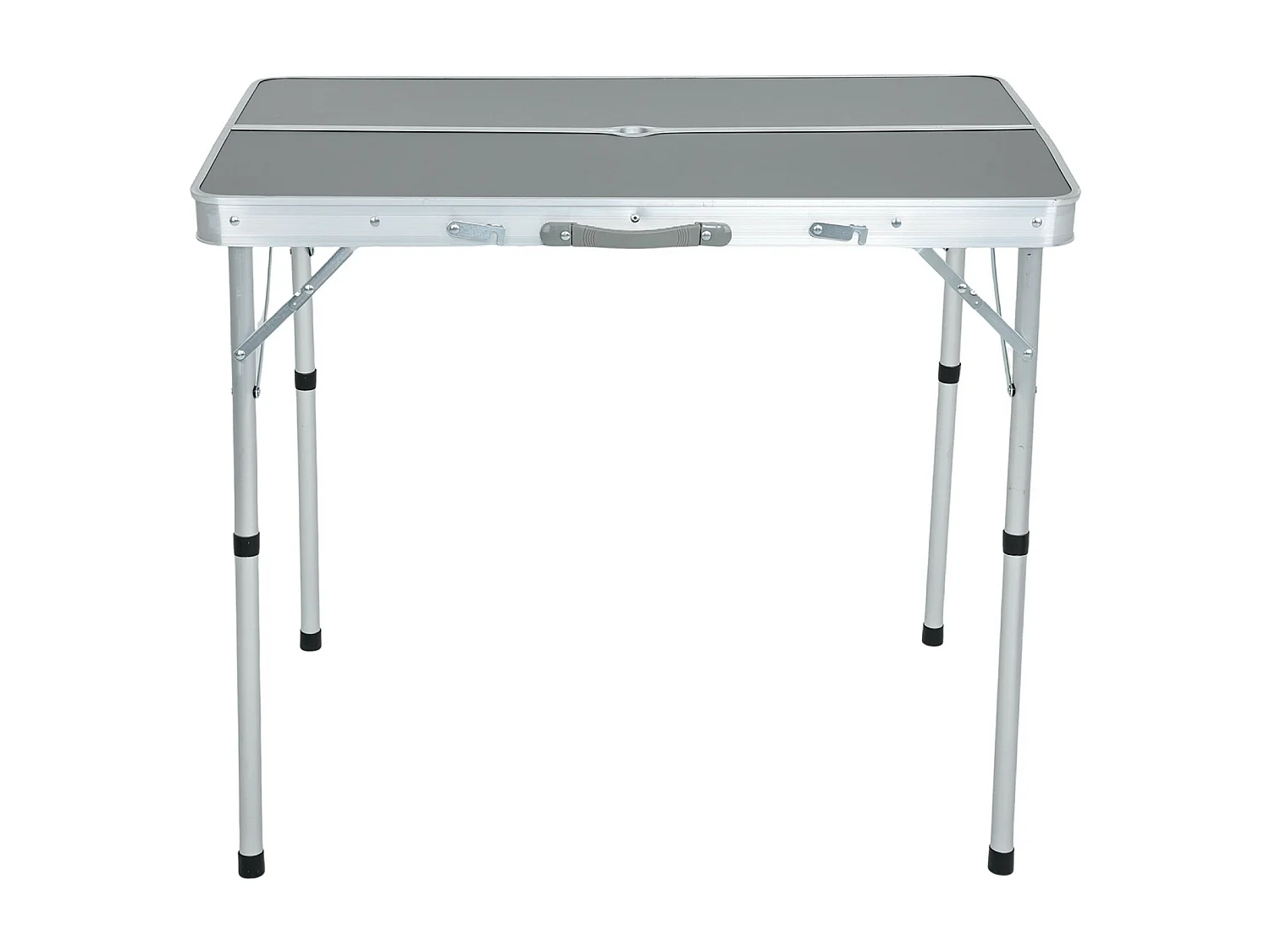 Reis Set ROI Tafel + 2 Banken Grijs - Lichtgewicht inklapbaar Aluminium/MDF Combo voor Camping en Tuin - Max. Tafelbelasting 40 kg, Bankbelasting 110 kg