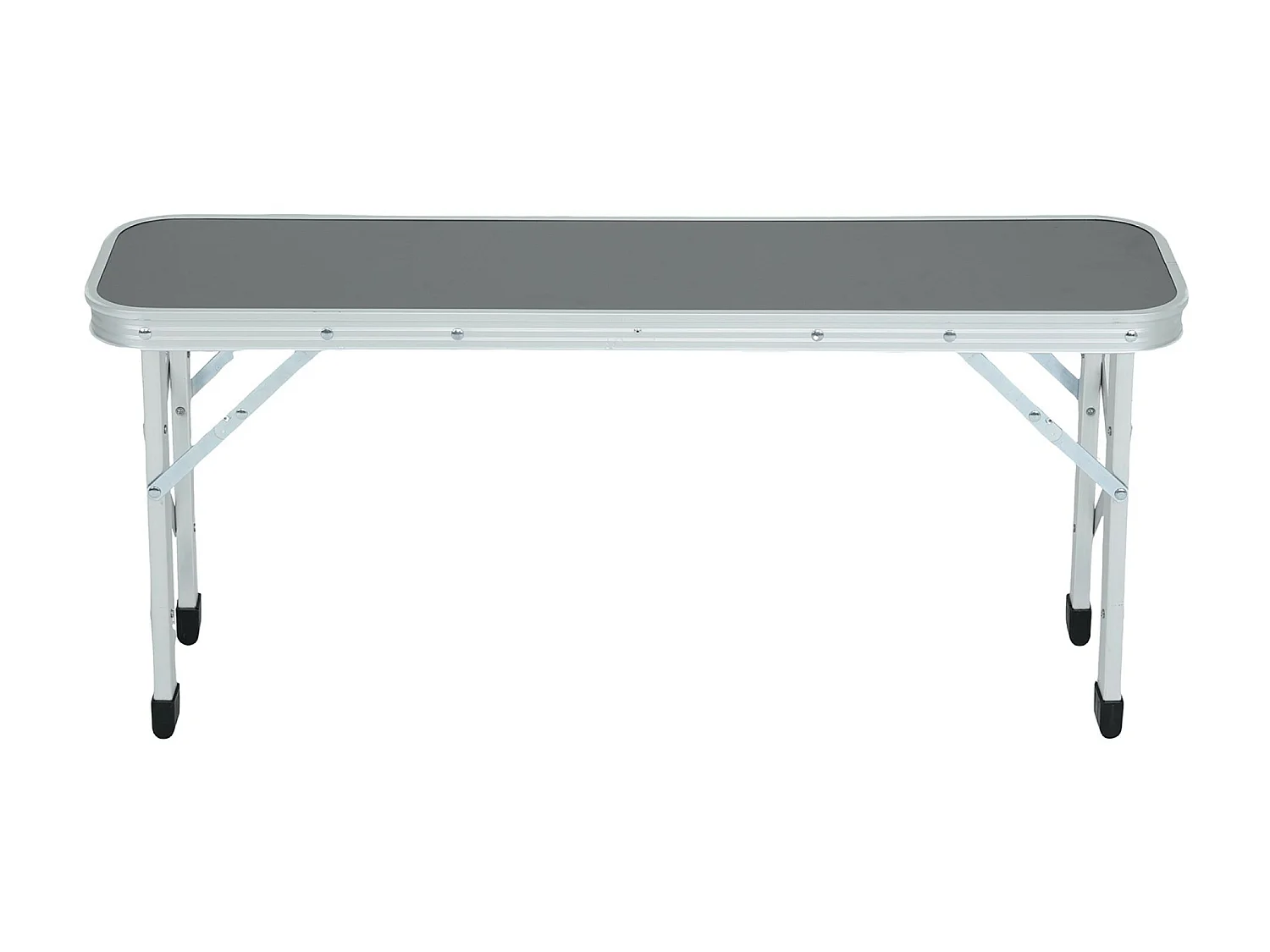 Reis Set ROI Tafel + 2 Banken Grijs - Lichtgewicht inklapbaar Aluminium/MDF Combo voor Camping en Tuin - Max. Tafelbelasting 40 kg, Bankbelasting 110 kg