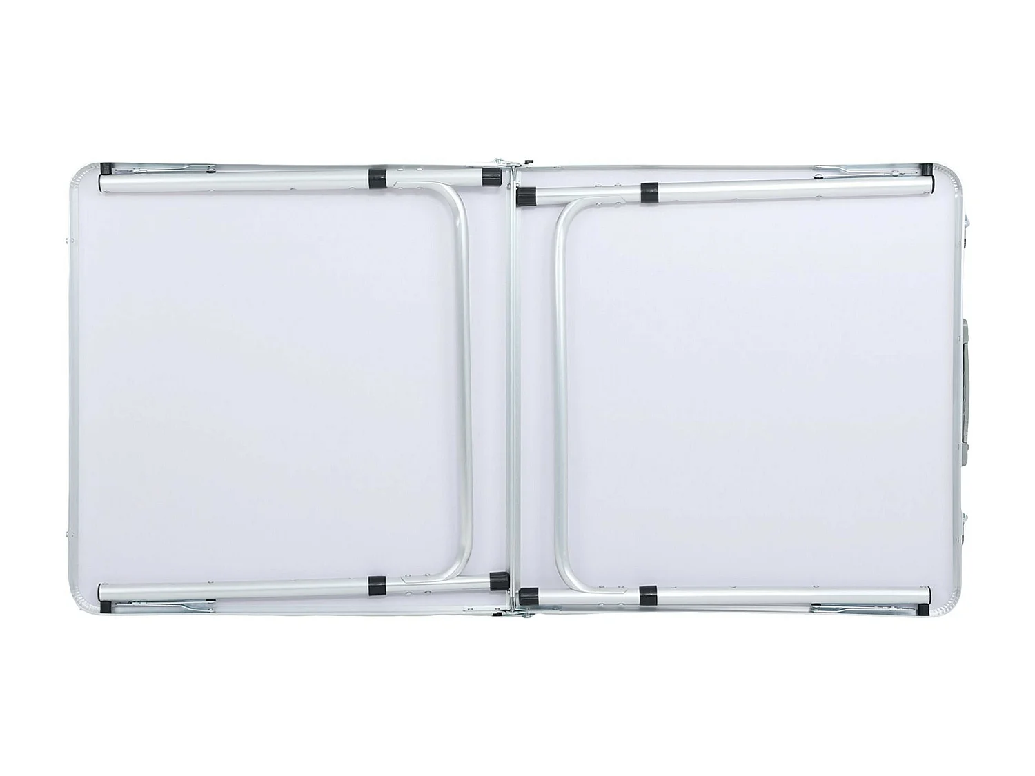 Ciemnoszary stół kempingowy AGIS z 4 szarymi składanymi krzesłami wymiary 120x60x70 cm