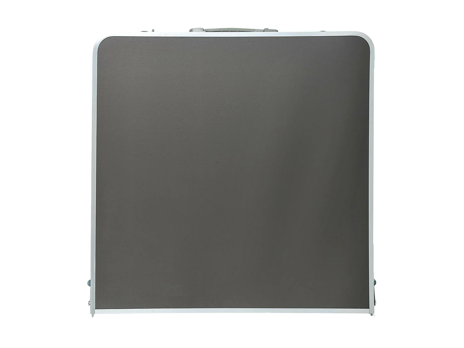 Ciemnoszary stół kempingowy AGIS z 4 szarymi składanymi krzesłami wymiary 120x60x70 cm