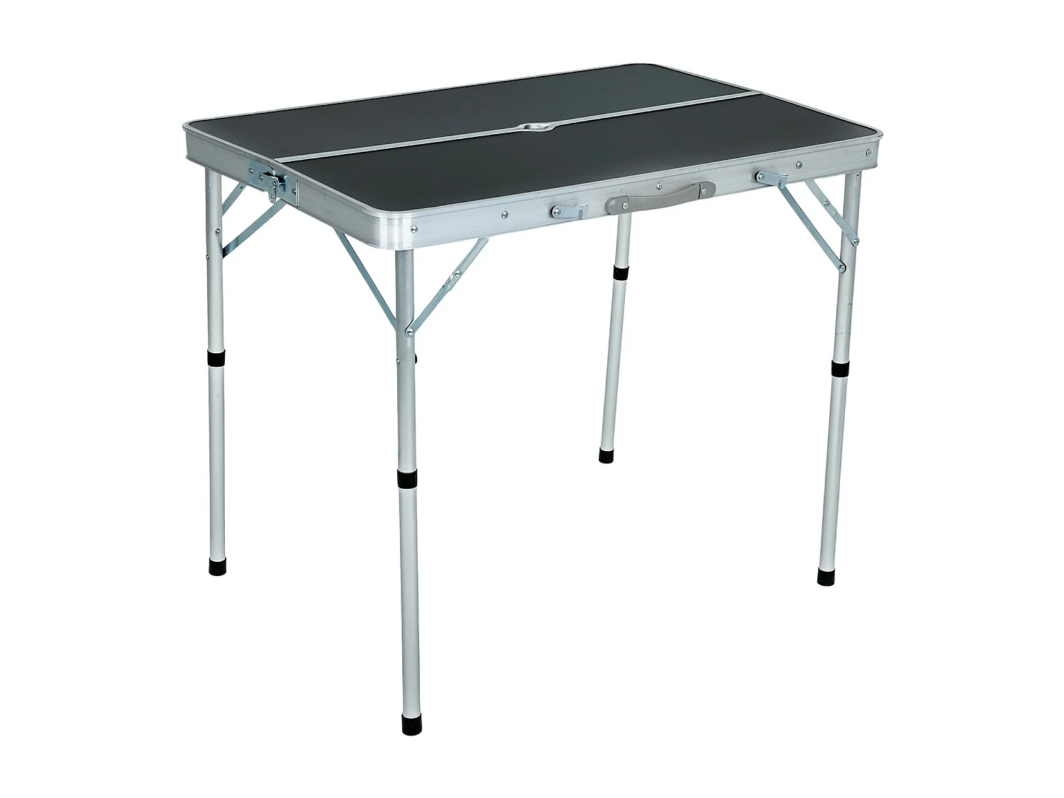 Reisset ROI Tafel + 2 Banken Zwart Aluminium/MDF Opvouwbaar