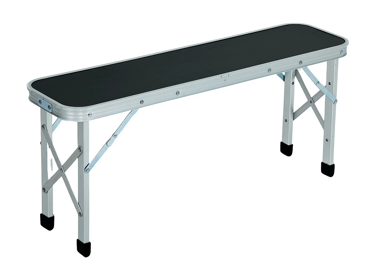 Reisset ROI Tafel + 2 Banken Zwart Aluminium/MDF Opvouwbaar