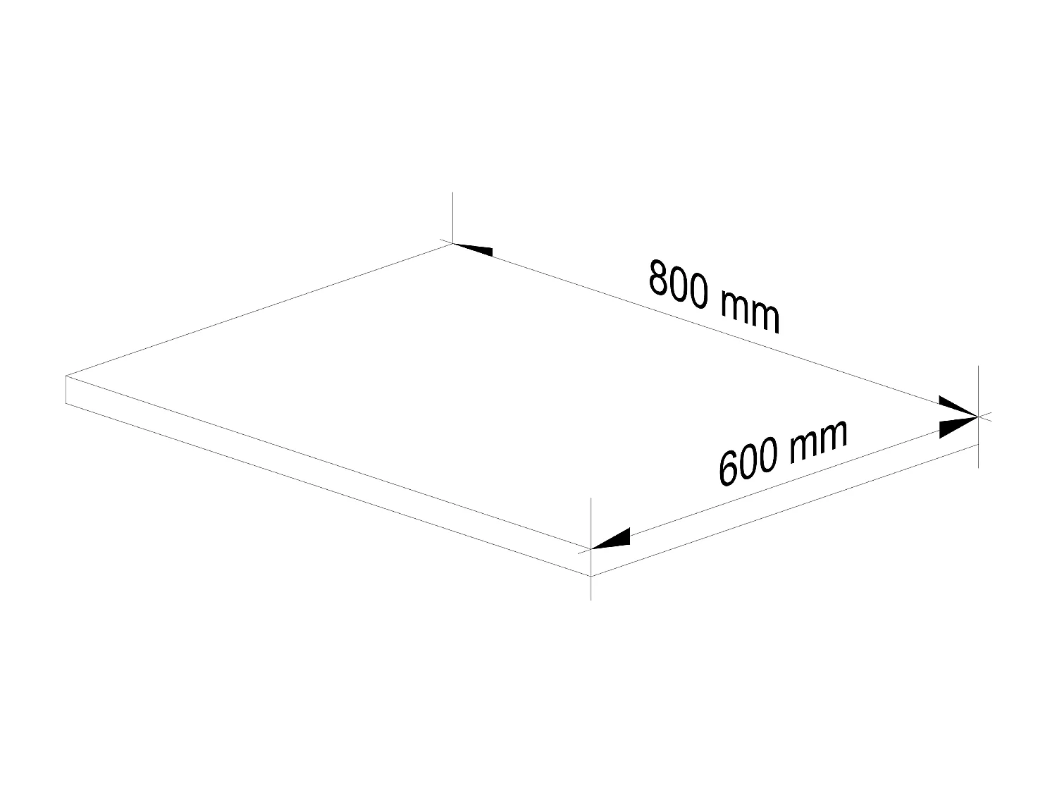 Keukenwerkblad OLIWIA S80 / Sonoma Eik / 80 x 3,2 x 60 cm