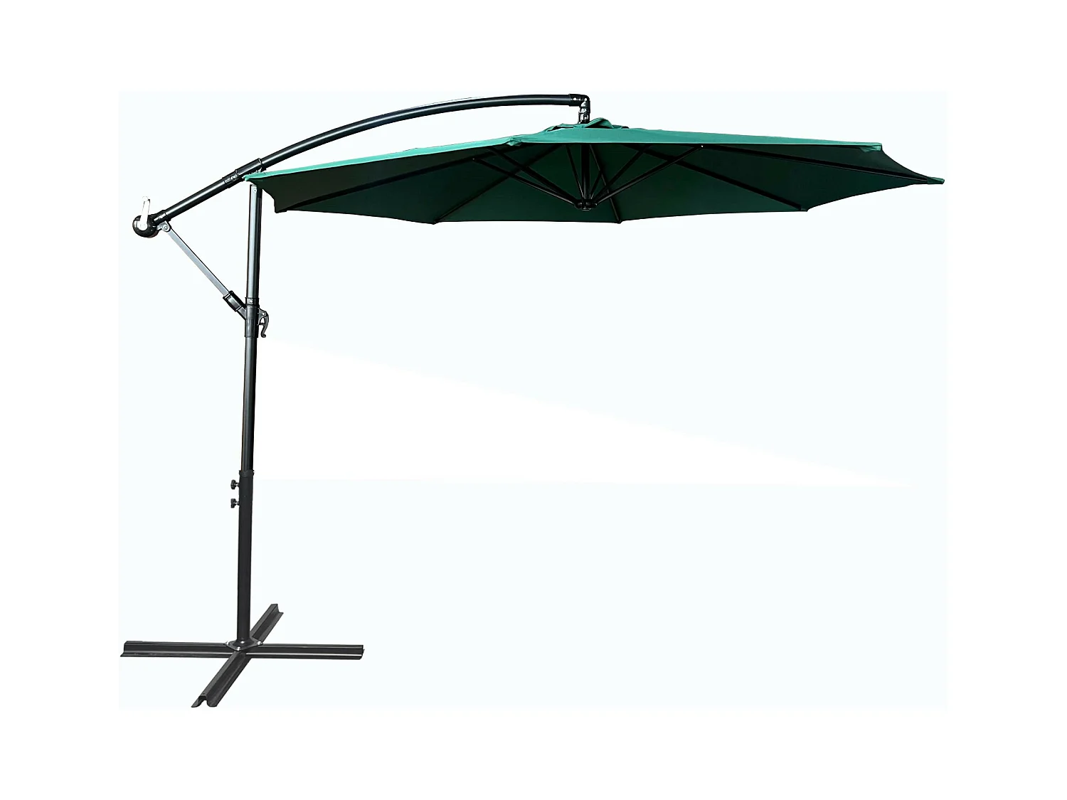 Garten-Sonnenschirm ASTER UV-Schutz Dunkelgrün Gewicht 12,1 kg L300 x B300 x H245 cm