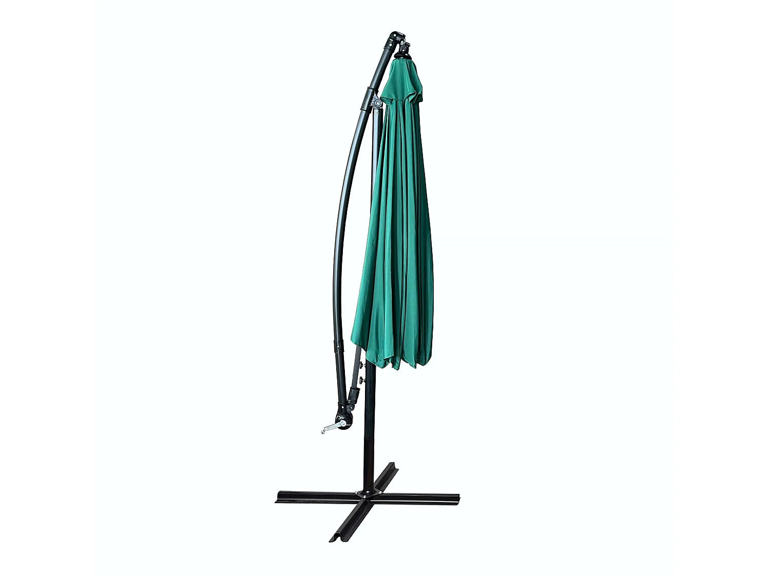 Parasol de jardin ASTER avec protection UV vert foncé, Poids 12,1 kg Dimensions L300 x l300 x H245 cm