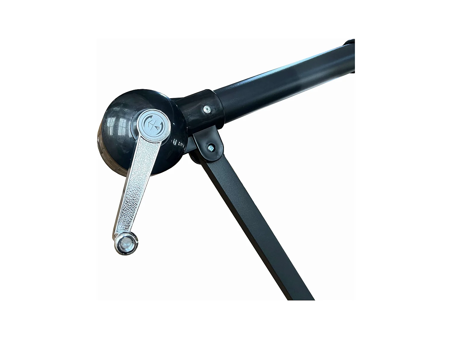 Wodoodporny parasol ogrodowy i tarasowy CYNIA w kolorze granatowym waga 11,7 kg wymiary 300x300x245 cm