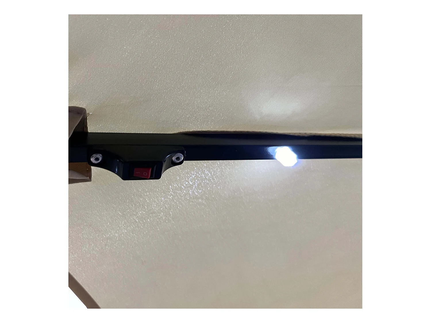 Garten-Sonnenschirm MILIN LED Beleuchtung Beige Gewicht 12,7 kg L300 x B300 x H245 cm