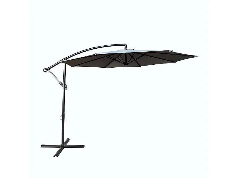 Garten-Sonnenschirm ASTER UV-Schutz Hellgrau Gewicht 12,1 kg L300 x B300 x H245 cm