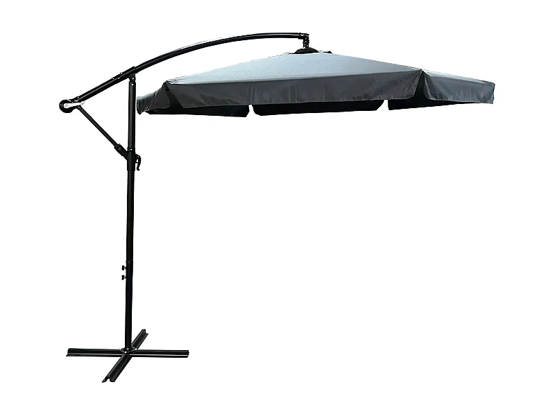 Garten- und Terrassenschirm CYNIA wasserdicht in Dunkelgrau Gewicht 11,7 kg L300 x B300 x H245 cm