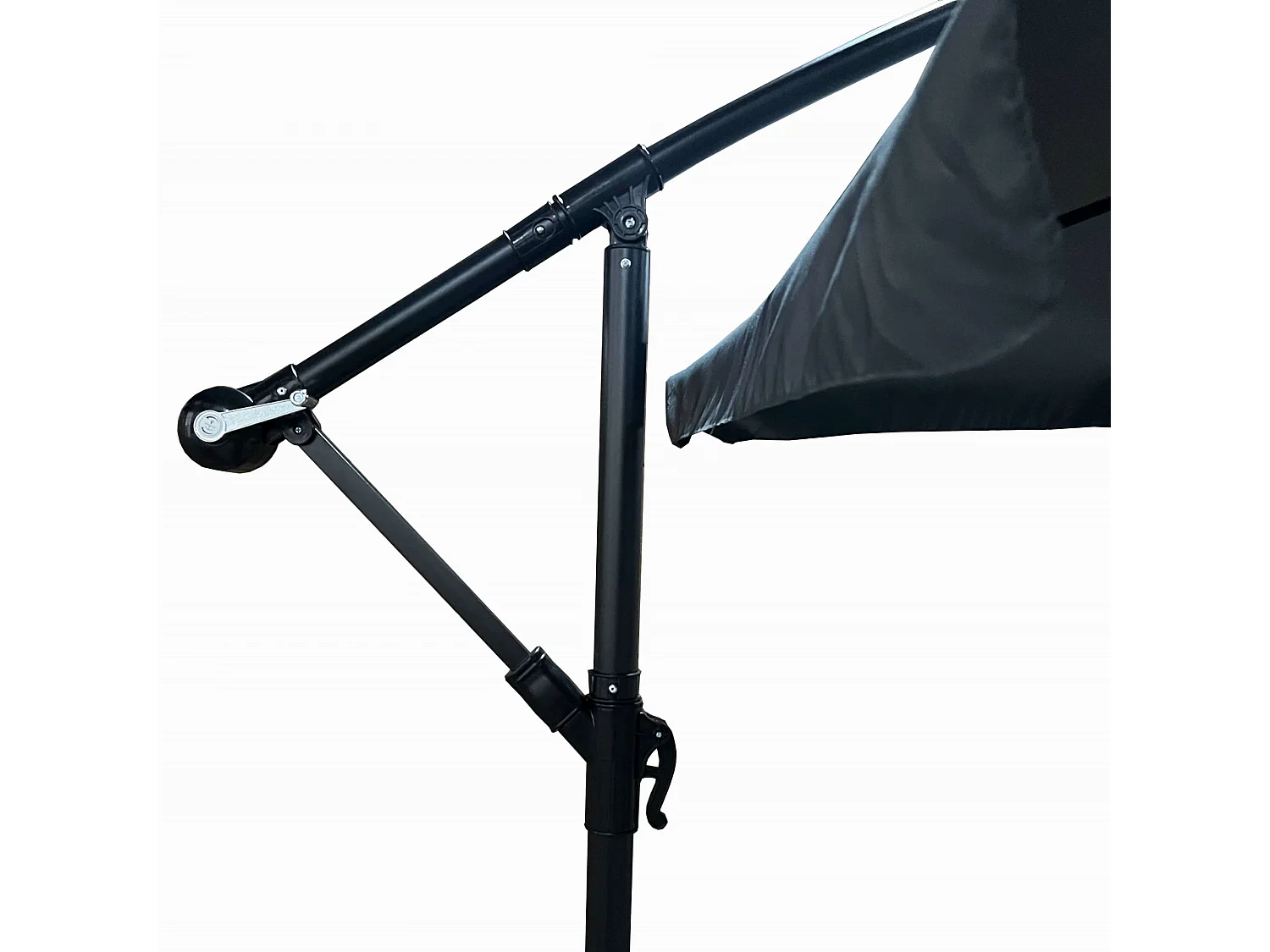 Garten- und Terrassenschirm CYNIA wasserdicht in Dunkelgrau Gewicht 11,7 kg L300 x B300 x H245 cm