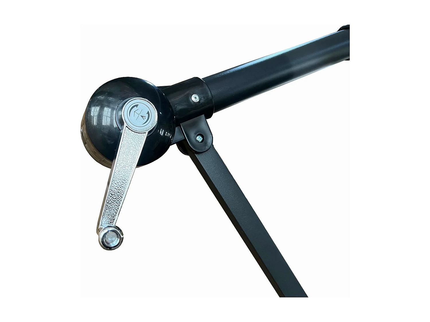 Beige Tuinparasol CYNIA 245x300x300 met Verstelbare Hoek en Handzwengel, Weerbestendig, Zeshoekige Luifel, Metalen Frame