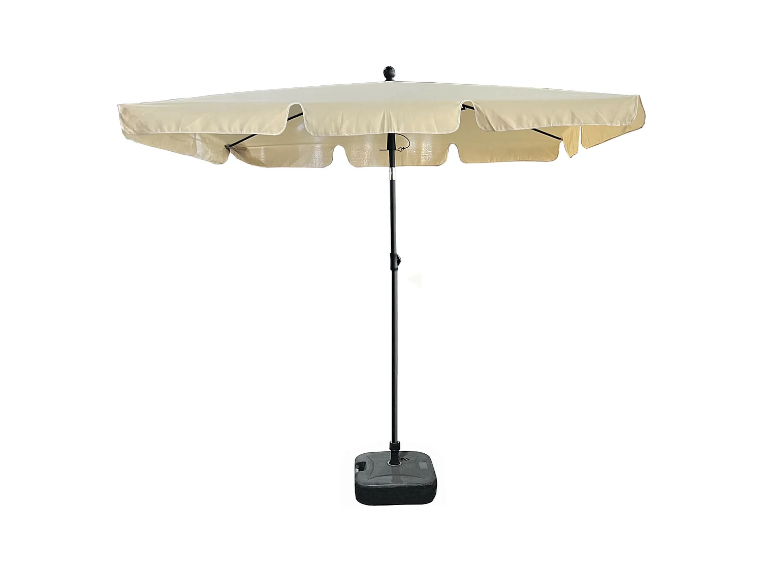 Parasol de plage FLOKS avec protection UV beige, Poids 2,8 kg Dimensions L200xl123xH235 cm