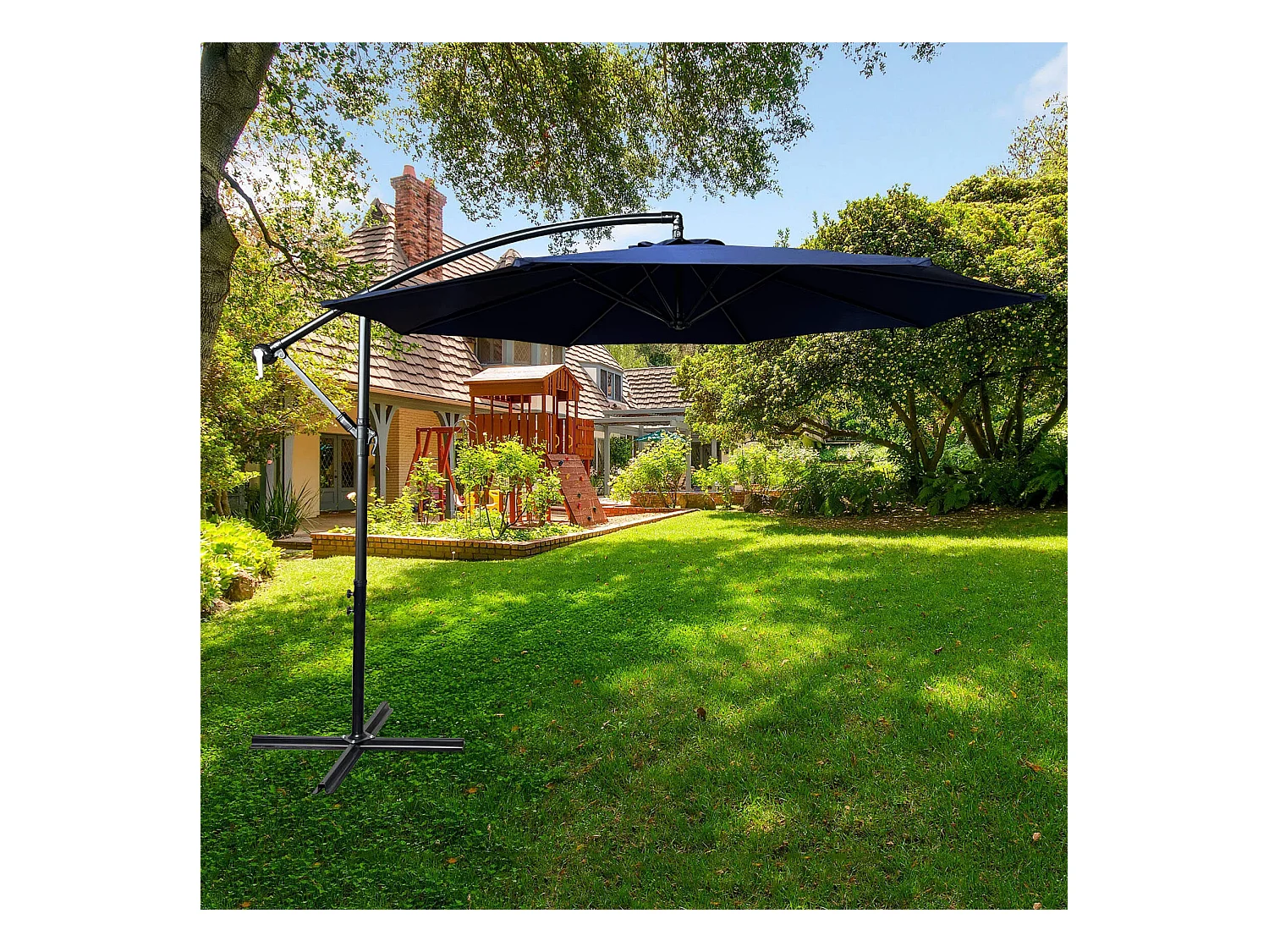 Ombrellone da giardino FLOKS con protezione UV beige peso 2,8 kg dimensioni 200x123x235 cm