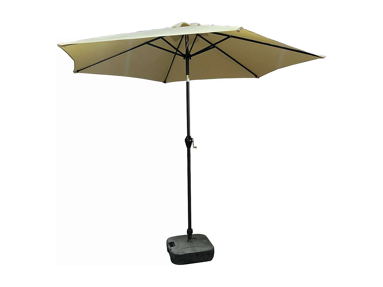Tuinparasol ORIENT / Buitenparasol / Verstelbare Hoogte / UV-bescherming, Waterdicht / Beige / 270 x 270 x 235 cm