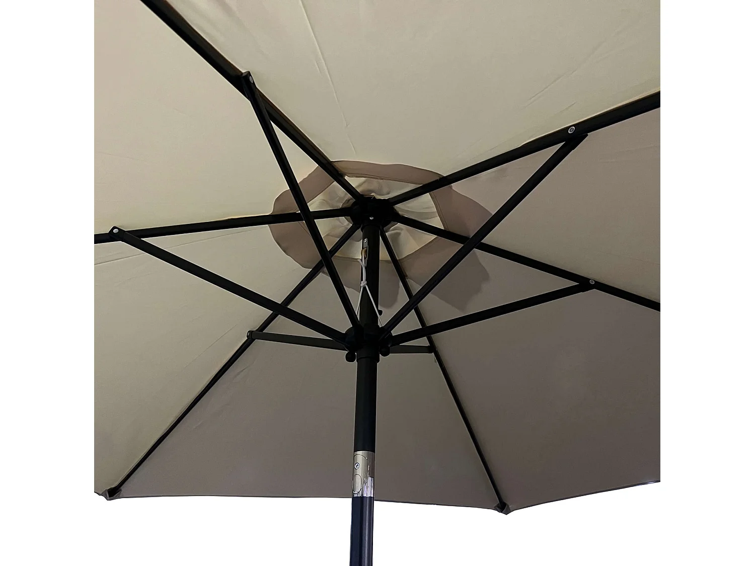 Tuinparasol ORIENT / Buitenparasol / Verstelbare Hoogte / UV-bescherming, Waterdicht / Beige / 270 x 270 x 235 cm